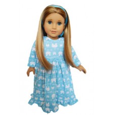 My Brittany's Blue Bunny Nightgown for American Girl Dolls,My Dolls Life,18 Inch Doll Clothes-   